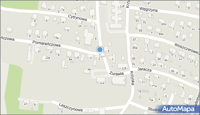 Tarnów, Żurawia, 4, mapa Tarnów