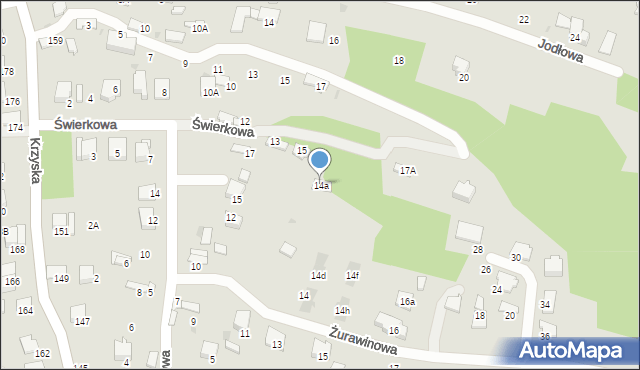 Tarnów, Żurawinowa, 14a, mapa Tarnów