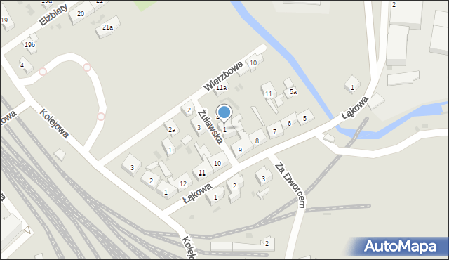 Tczew, Żuławska, 1, mapa Tczew