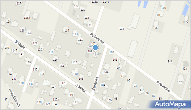 Truskaw, Żurawia, 3, mapa Truskaw