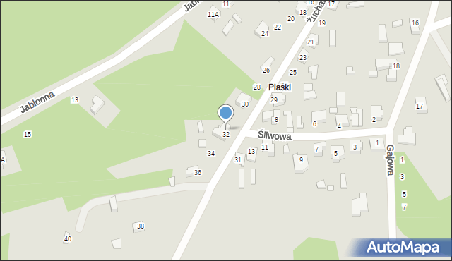 Tuliszków, Żuchalska, 32a, mapa Tuliszków