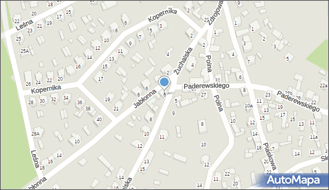 Tuliszków, Żuchalska, 6, mapa Tuliszków