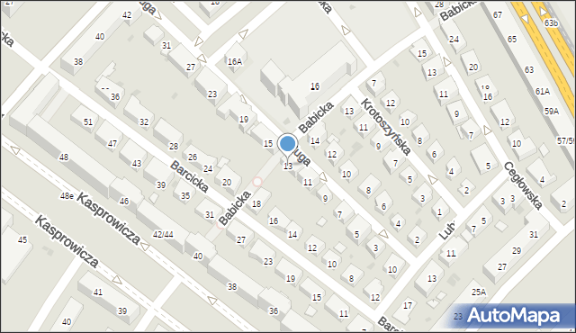 Warszawa, Zuga Bogumiła, 13, mapa Warszawy