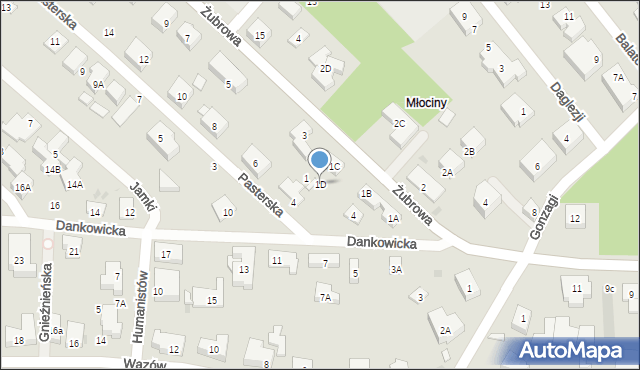 Warszawa, Żubrowa, 1D, mapa Warszawy