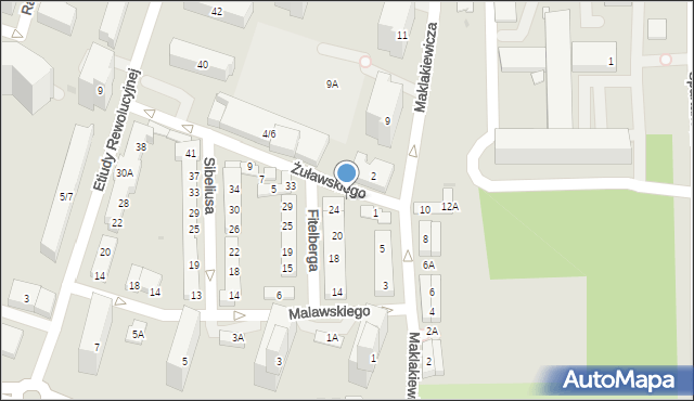 Warszawa, Żuławskiego Wawrzyńca, 3, mapa Warszawy