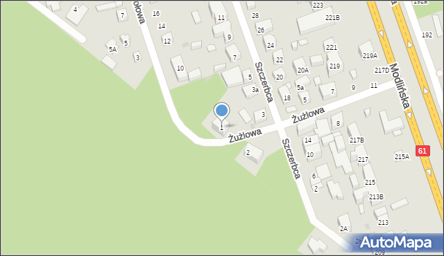 Warszawa, Żużlowa, 1, mapa Warszawy