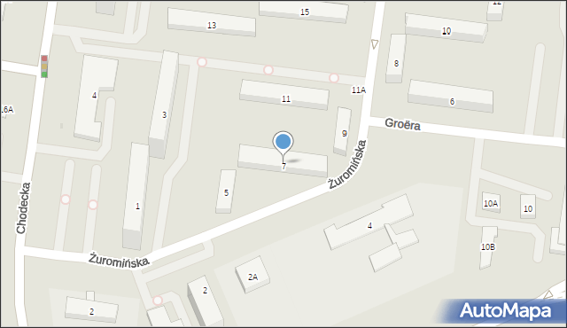 Warszawa, Żuromińska, 7, mapa Warszawy