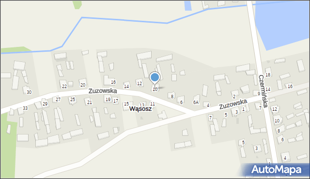 Wąsosz, Zuzowska, 10, mapa Wąsosz