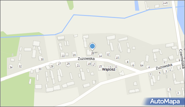 Wąsosz, Zuzowska, 16, mapa Wąsosz