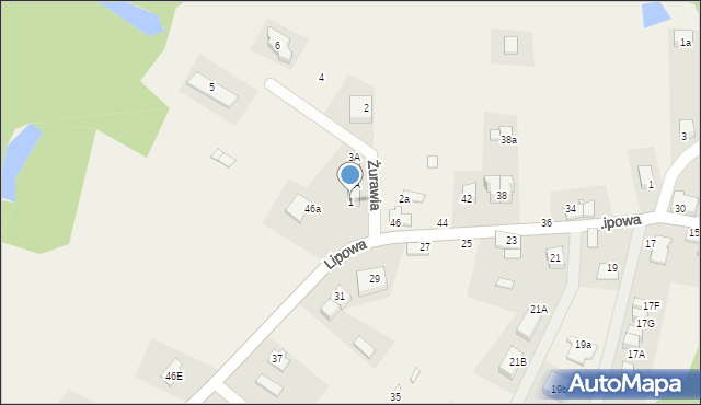 Wilkasy, Żurawia, 1, mapa Wilkasy