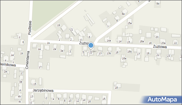 Witaszyce, Żużlowa, 11, mapa Witaszyce