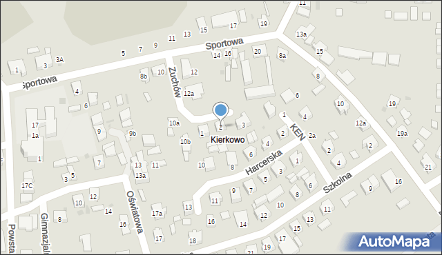 Witkowo, Zuchów, 2, mapa Witkowo