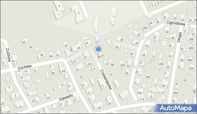 Władysławowo, Zuchów, 18, mapa Władysławowo