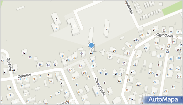 Władysławowo, Zuchów, 22, mapa Władysławowo