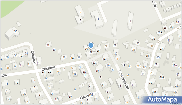 Władysławowo, Zuchów, 28, mapa Władysławowo