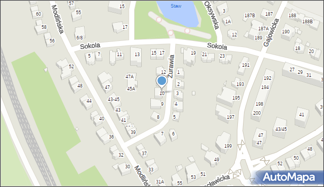 Wrocław, Żurawia, 10, mapa Wrocławia