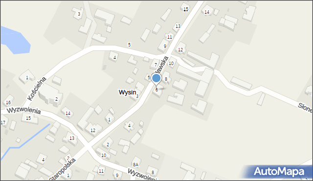 Wysin, Żuławska, 6, mapa Wysin
