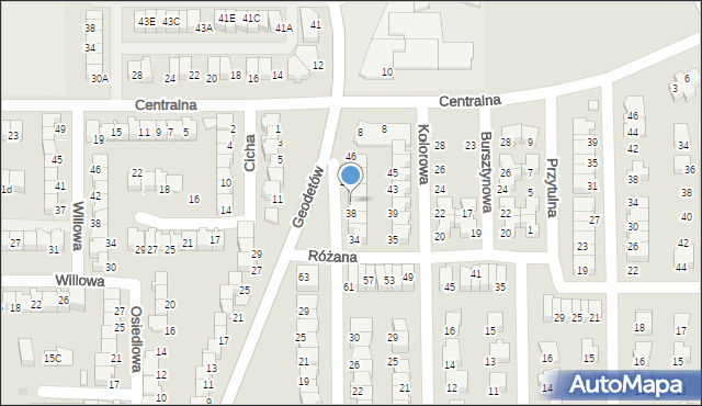 Wyszków, Zuchów, 40, mapa Wyszków