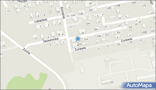 Ząbki, Żurawia, 1a, mapa Ząbki