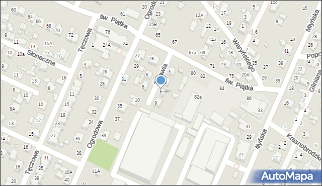 Zamość, Żurawia, 7, mapa Zamościa