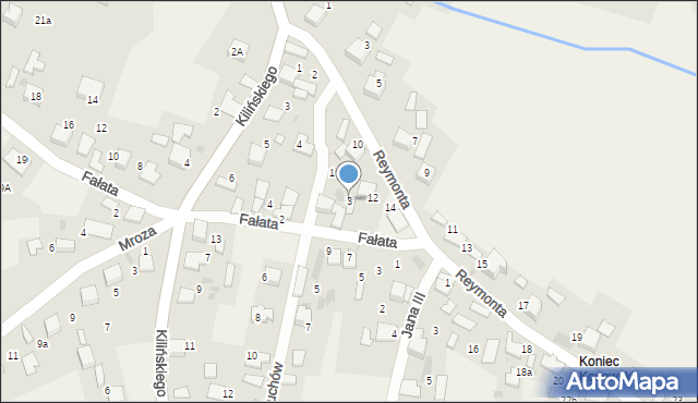 Żarki, Zuchów, 3, mapa Żarki