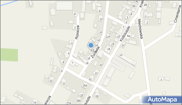 Żarnowiec, Żurawia, 15, mapa Żarnowiec