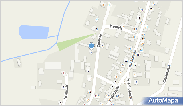 Żarnowiec, Żurawia, 7, mapa Żarnowiec
