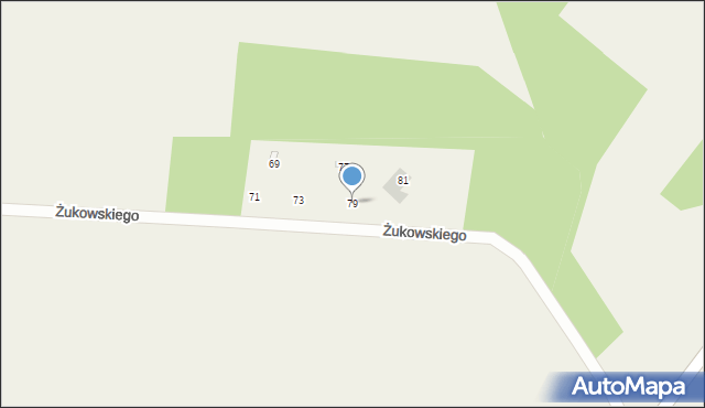 Zawady, Żukowskiego Franciszka, por., 79, mapa Zawady