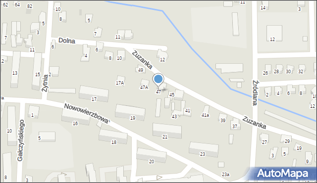 Zawiercie, Zuzanka, 47, mapa Zawiercie