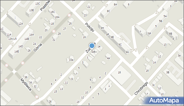 Zdzieszowice, Zuchów, 1e, mapa Zdzieszowice