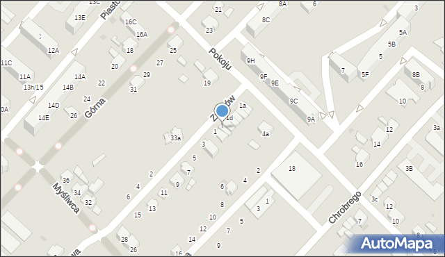 Zdzieszowice, Zuchów, 1f, mapa Zdzieszowice