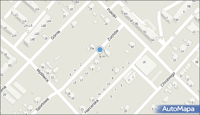 Zdzieszowice, Zuchów, 5, mapa Zdzieszowice