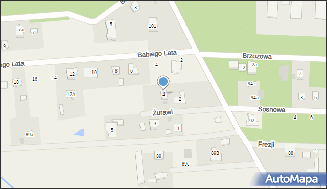 Żelechów, Żurawi, 4, mapa Żelechów