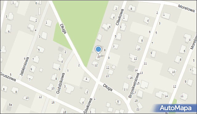 Zielonka, Żurawinowa, 10, mapa Zielonka