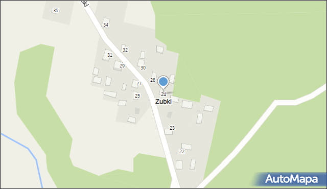 Zubki, Zubki, 24, mapa Zubki