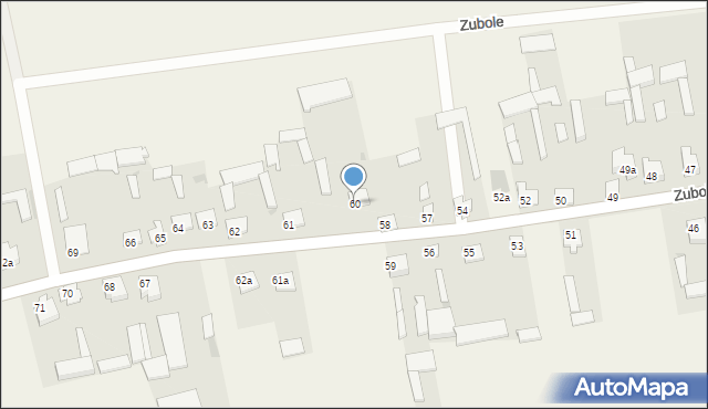 Zubole, Zubole, 60, mapa Zubole