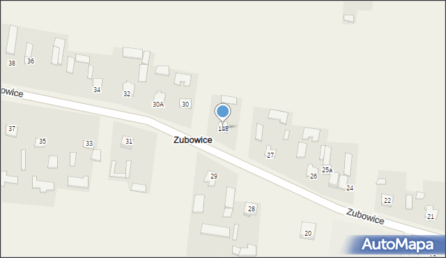 Zubowice, Zubowice, 148, mapa Zubowice