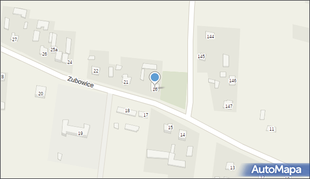 Zubowice, Zubowice, 16, mapa Zubowice