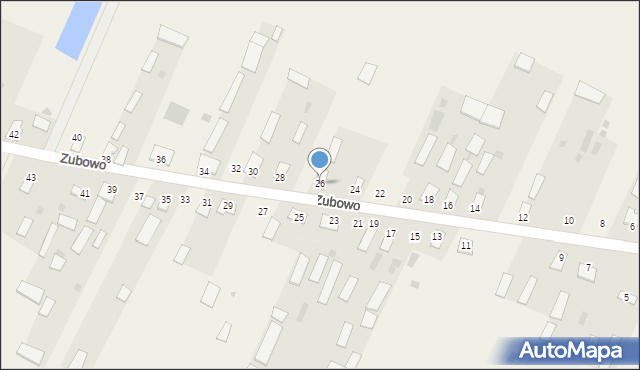 Zubowo, Zubowo, 26, mapa Zubowo