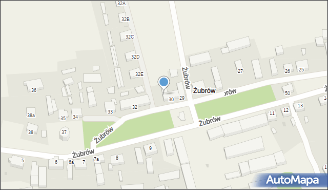 Żubrów, Żubrów, 31, mapa Żubrów