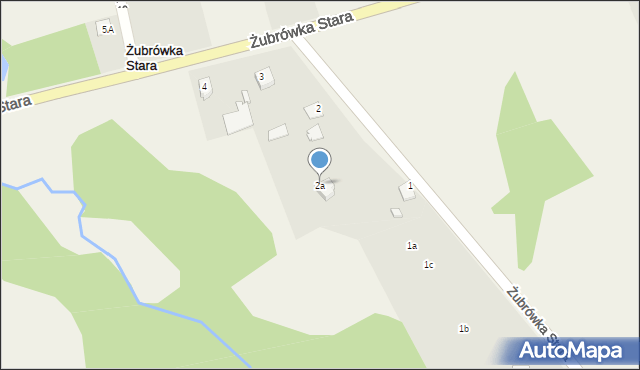 Żubrówka Stara, Żubrówka Stara, 2a, mapa Żubrówka Stara