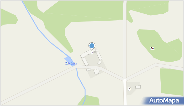 Żubrówka Stara, Żubrówka Stara, 7, mapa Żubrówka Stara