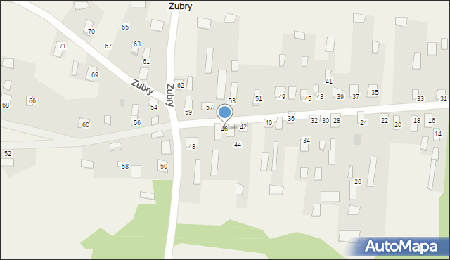 Zubry, Zubry, 46, mapa Zubry