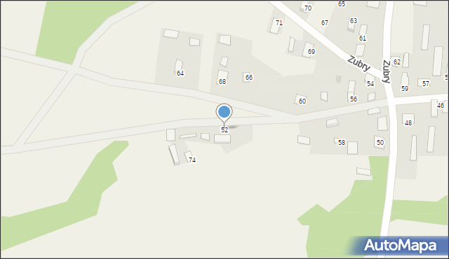 Zubry, Zubry, 52, mapa Zubry