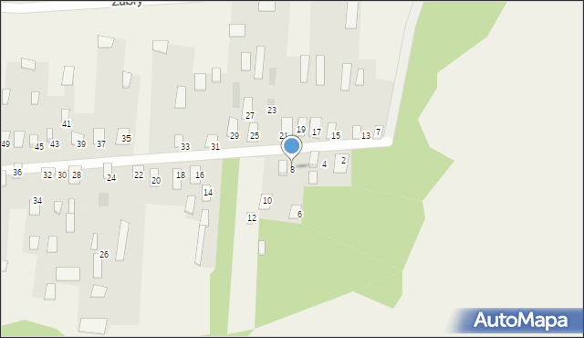 Zubry, Zubry, 8, mapa Zubry
