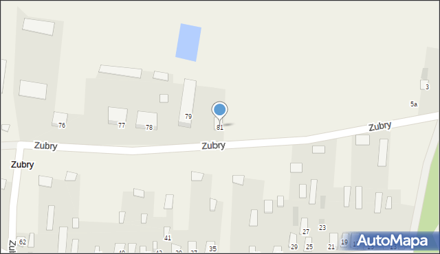 Zubry, Zubry, 81, mapa Zubry