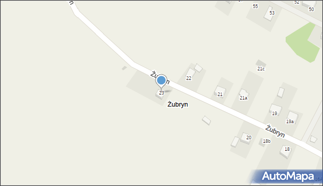 Żubryn, Żubryn, 23, mapa Żubryn