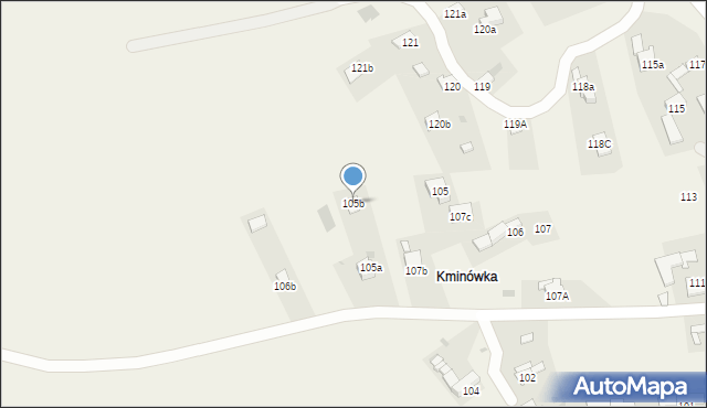 Zubrzyca Dolna, Zubrzyca Dolna, 105b, mapa Zubrzyca Dolna