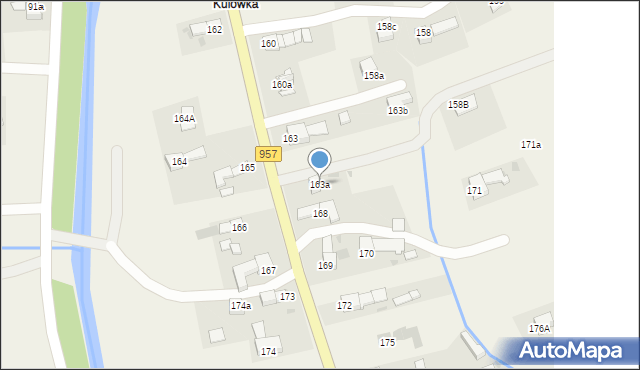 Zubrzyca Dolna, Zubrzyca Dolna, 163a, mapa Zubrzyca Dolna