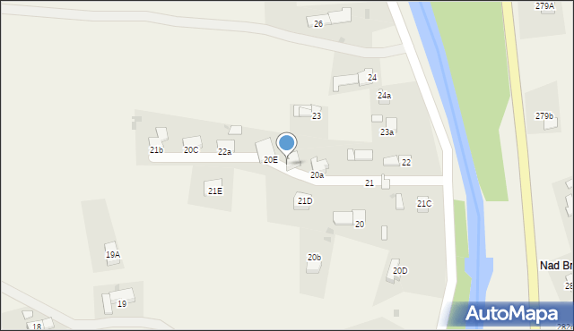 Zubrzyca Dolna, Zubrzyca Dolna, 21a, mapa Zubrzyca Dolna